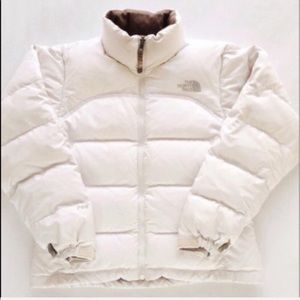 White North Face Puffy Coat